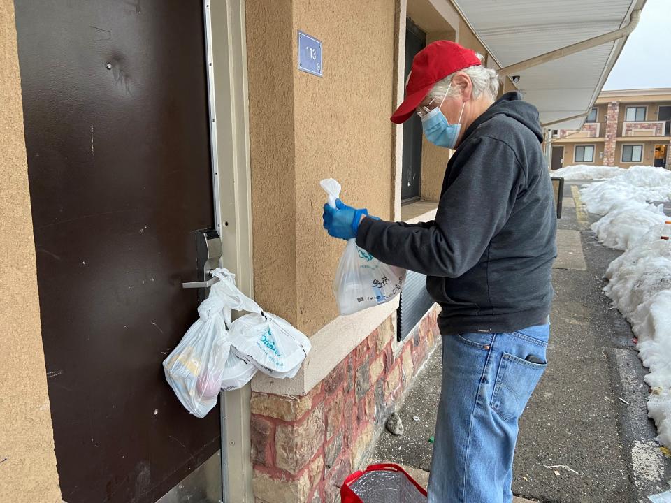 Family Promise volunteer Rick Hampson delivers meals for those staying in motels in Bergen County.