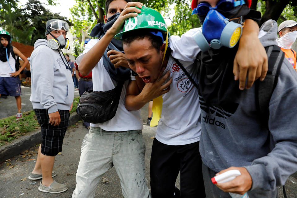 Demonstrations against Venezuela’s President Maduro’s government in Caracas