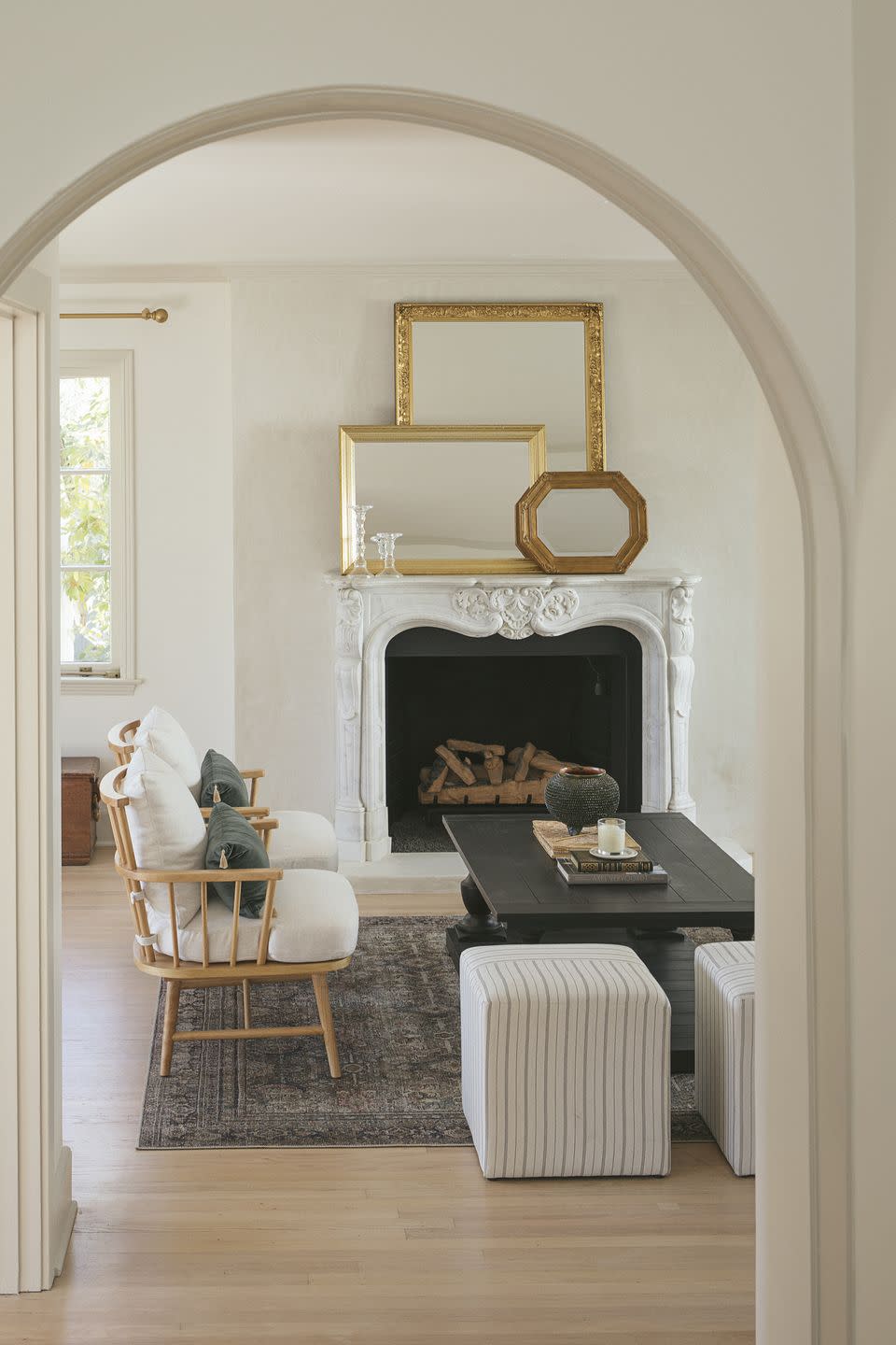 17) Stack Mirrors on the Mantel