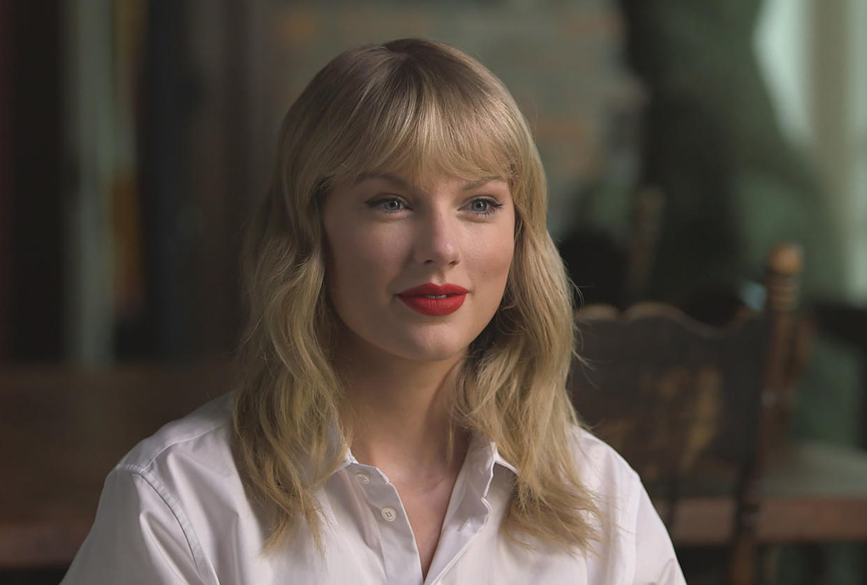 NEW YORK - AUGUST 22: Music superstar Taylor Swift (pictured) is interviewed by CBS News correspondent Tracy Smith in a segment on CBS SUNDAY MORNING. The interview is broadcast on Sunday, August 25, 2019 on the CBS Television Network. Image is a frame grab. (Photo by CBS via Getty Images)