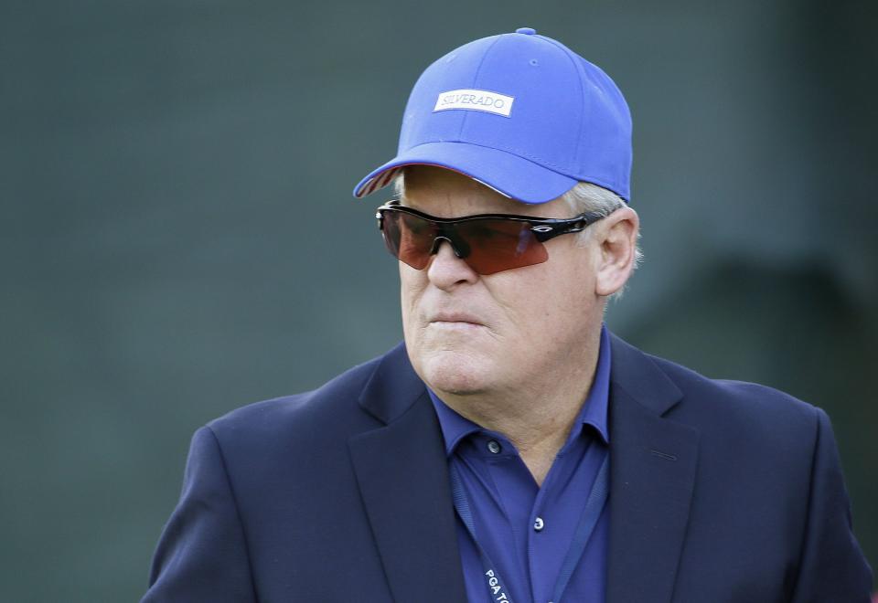 In this Oct. 12, 2014, file photo, broadcaster and Hall of Fame golfer Johnny Miller stands on the 18th green of the Silverado Resort North Course during the final round of the Frys.com PGA Tour golf tournament in Napa, Calif. Miller is retiring as the lead golf analyst for NBC Sports after three decades of giving viewers his unfiltered views. This summer the USGA will honor Miller with its Bob Jones Award. | Eric Risberg, Associated Press