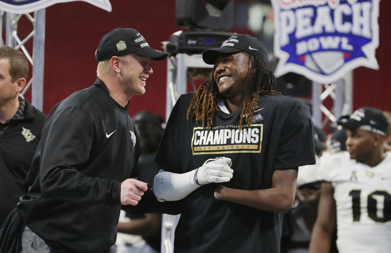 If you get pulled over on UCF’s campus, you may be reminded of the football team’s undefeated season. (Getty Images)