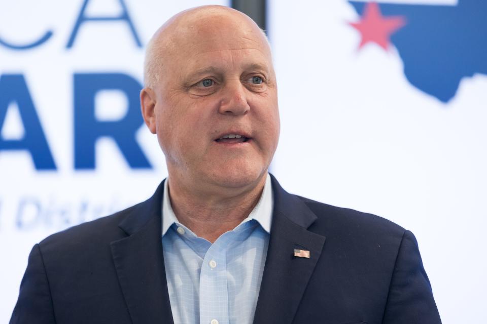 Senior Advisor to President Biden Mitch Landrieu, Local Leadership speaks at a press conference held by Congresswoman Veronica Escobar, on Saturday, July 8, 2023, at the Blue Flame Building in Downtown El Paso.