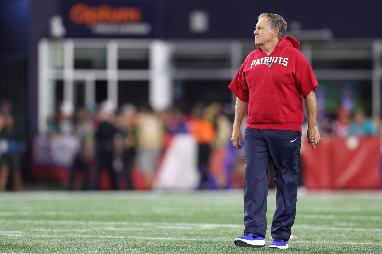 Bill Belichick's Patriots are 0-2 for the first time since 2001. (Adam Glanzman/Getty Images)