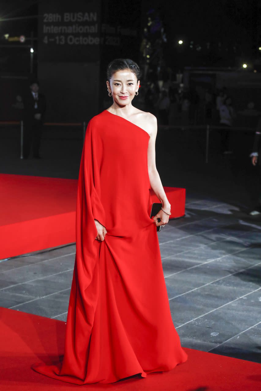 BUSAN, SOUTH KOREA - OCTOBER 04: Rie Miyazawa arrives for the Opening Ceremony of the 28th Busan International Film Festival at Busan Cinema Center on October 04, 2023 in Busan, South Korea. (Photo by Woohae Cho/Getty Images)