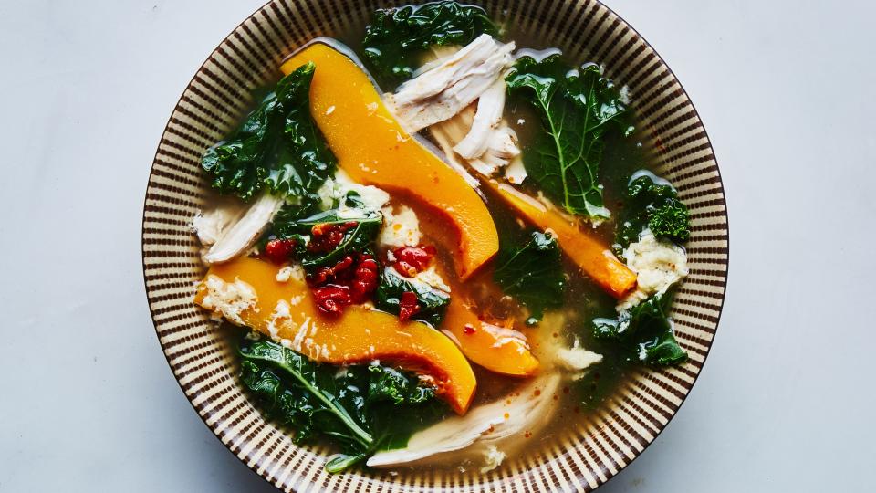 Butternut Squash and Kale Stracciatella