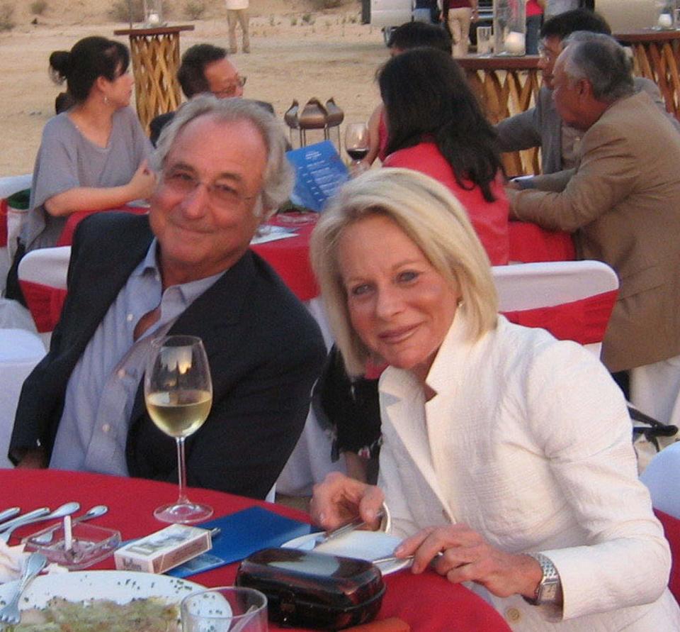 Madoff and his wife Ruth at a party in the desert near Cabo san Lucas, Mexico, in May 2008 -  Shutterstock