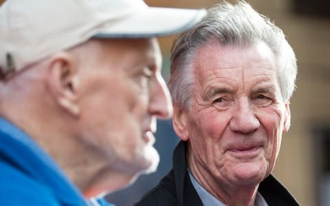 Old friends: Hamish MacInnes and Michael Palin - Credit: Wattie Cheung