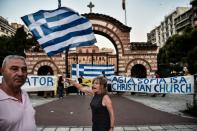 Greeks have protested the reconversion