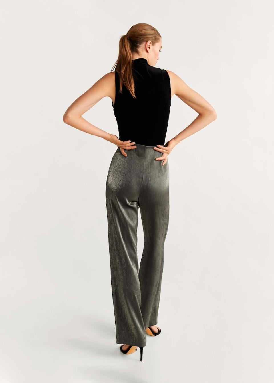 Mango satin pants. (Credit: Mango)