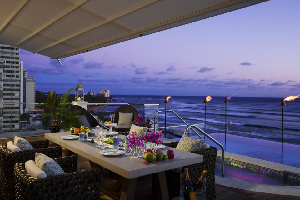 The rooftop at <em>ESPACIO: The Jewel of Waikiki</em><p>Courtesy of ESPACIO: The Jewel of Waikiki</p>