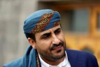 FILE PHOTO: Mohamed Abdulsalam, spokesman of the Houthi movement, looks on before a meeting with U.N. special envoy for Yemen Ismail Ould Cheikh Ahmed in Sanaa, Yemen