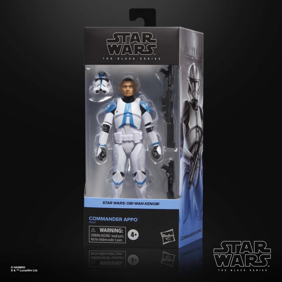 Commander Appo action figure on a dark background