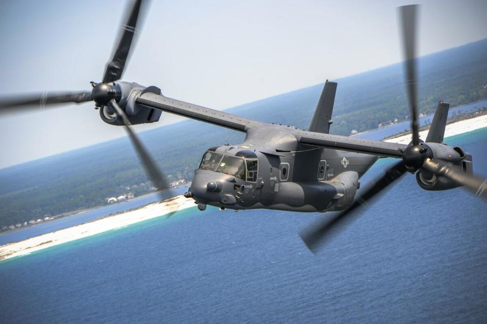  CV-22 魚鷹式傾斜旋翼機。   圖：取自美空軍官網