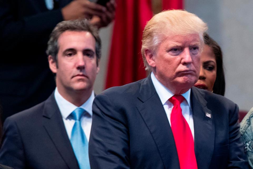 PHOTO: Republican presidential candidate Donald Trump and attorney Michael Cohen during a visit to the Pastors Leadership Conference at New Spirit Revival Center, Sept. 21, 2016, in Cleveland. (Evan Vucci/AP)