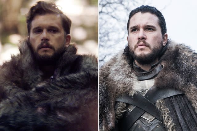 <p>Well Go USA; Helen Sloan/HBO</p> Kit Harington in 'The Beast Within' (left) and 'Game of Thrones' (right)