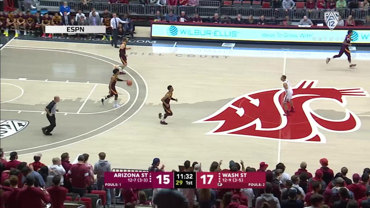 Highlights Washington State Mens Basketball Wins Tight Battle Over Arizona State In Games 8543