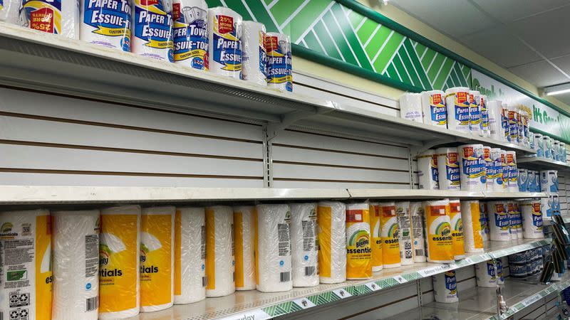 Household products made by Procter & Gamble Co at a Dollar Tree in Newburgh, New York