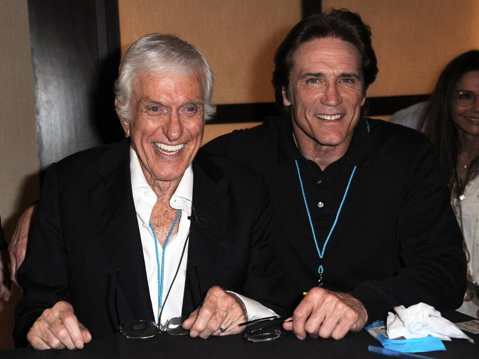 Dick Van Dyke and Barry Van Dyke at The Hollywood Show held at The Westin Hotel LAX on January 24, 2015 in Los Angeles, California