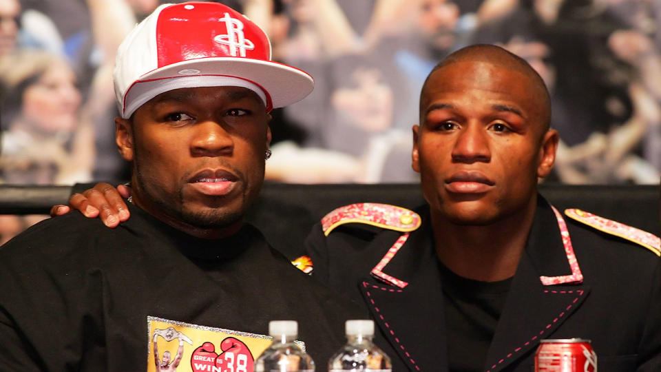 Seen here, 50 Cent and Floyd Mayweather were once partners at boxing promotions company TMT.