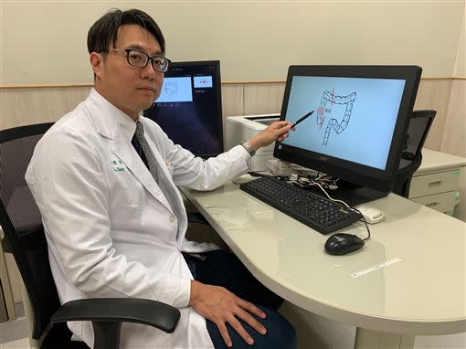 邵彥誠提醒民眾，若發現上腹痛、食慾不振、無法正常排便一定要儘速就醫。（圖／中國醫藥大學新竹附設醫院提供）