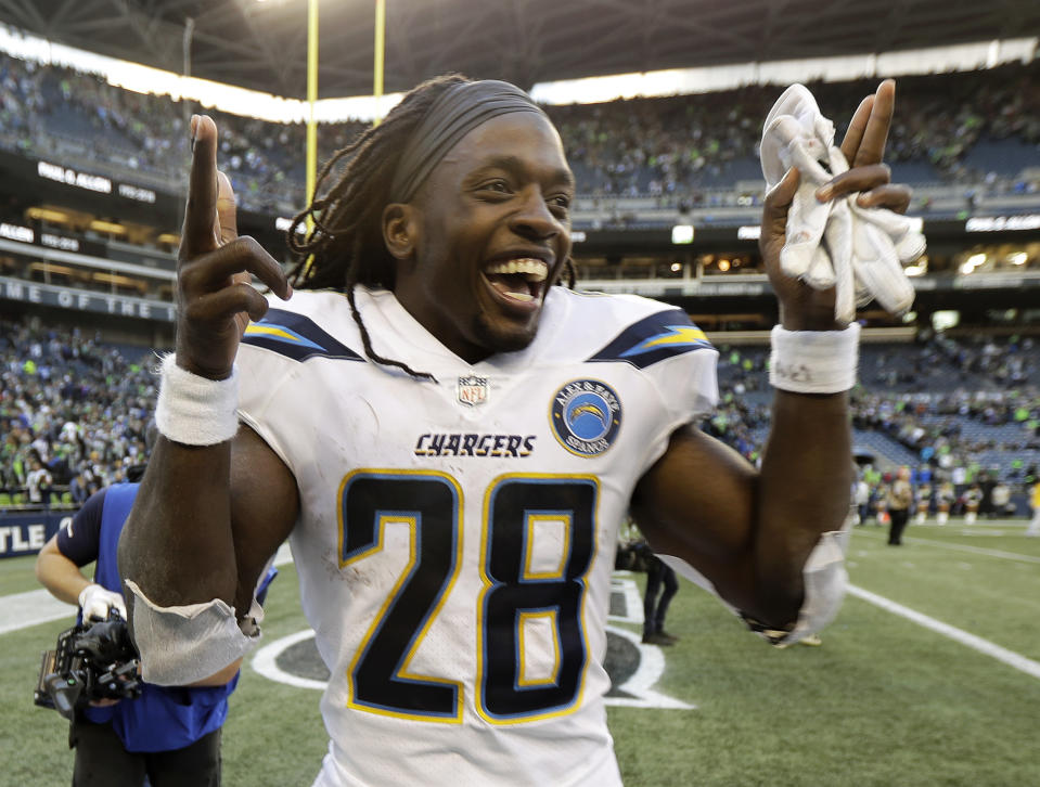 Did he still tip? Not knowing who his passenger was, an Uber driver in Baltimore told Los Angeles running back Melvin Gordon the Chargers would lose to the Ravens. (AP)