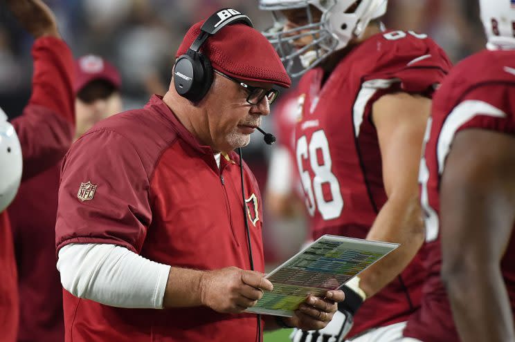 Arizona's passing game is excellent, the lead back is unreal, the D is great and Bruce Arians is a badass. No weaknesses here. (Photo by Norm Hall/Getty Images)