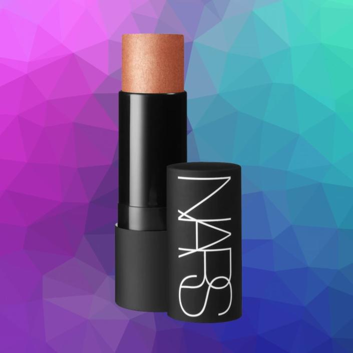 For her highlighter hat trick, McDonald employed the famous Nars multipurpose stick. It has a silky smooth cream-to-powder formula and can be used for highlighting, a shimmering blush, an eye twinkle and more.You can buy the multiple stick from Sephora for $39.&nbsp;