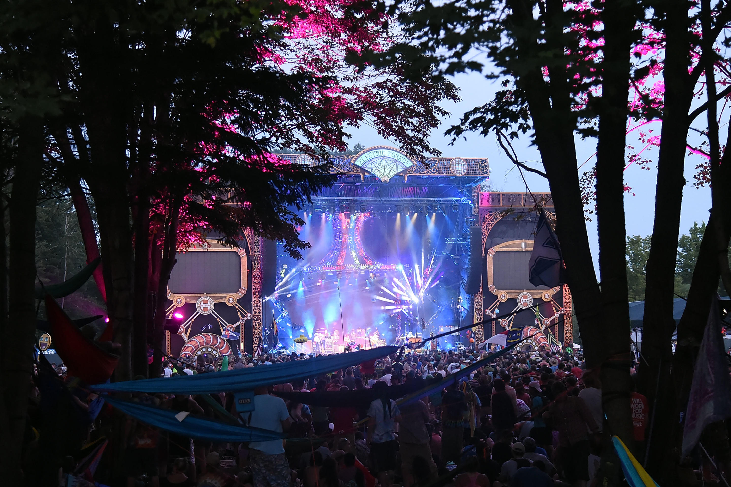 The String Cheese Incident performs during the Electric Forest music festival in 2014.