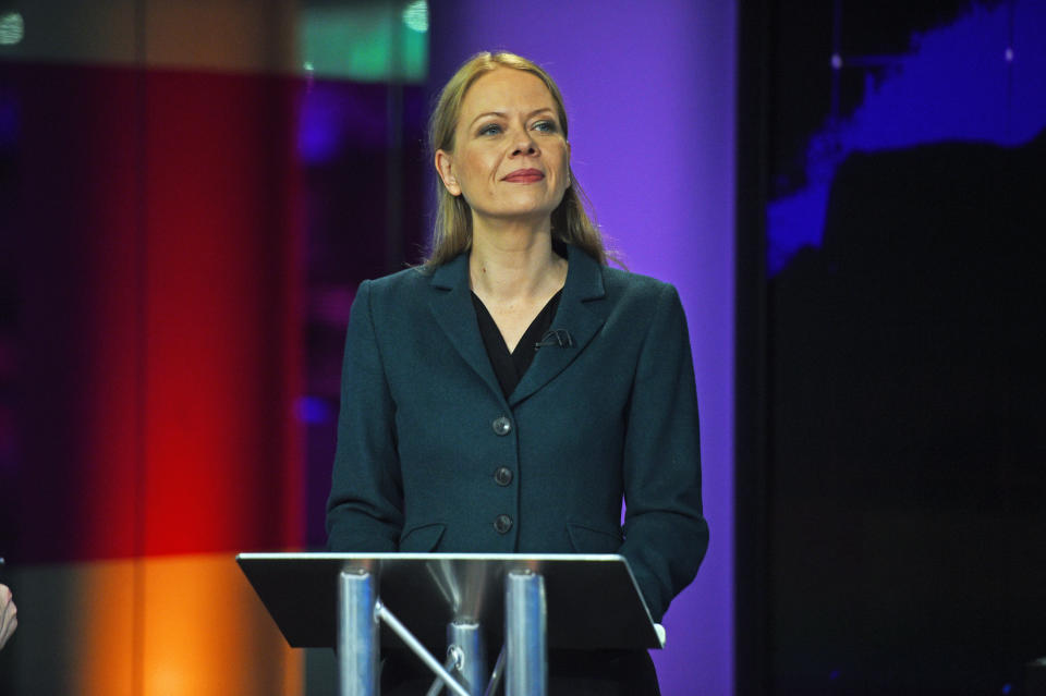 Green Party Co-Leader Sian Berry before the start of the Channel 4 News' General Election climate debate at ITN Studios in Holborn, central London.