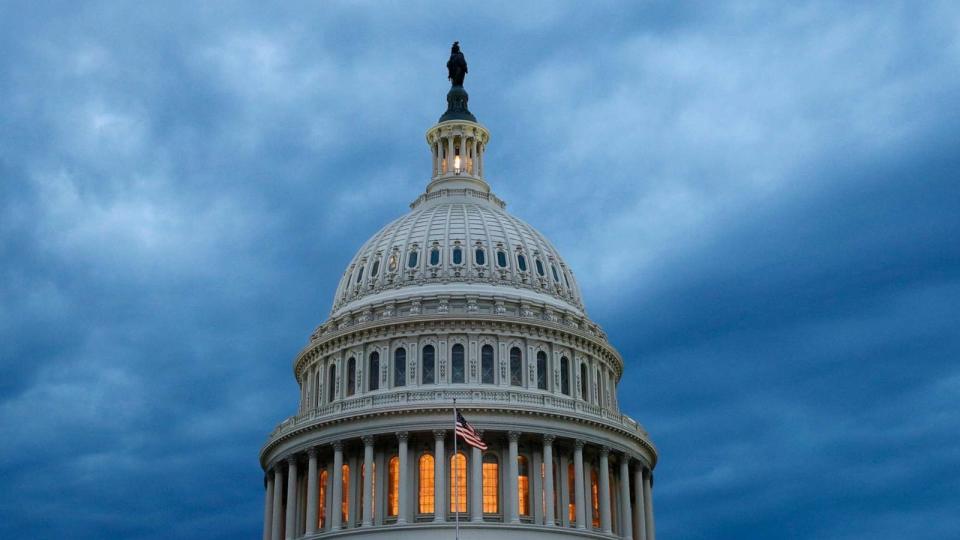 Clouds roll over the U.S. Capitol dome as dusk approaches in Washington on June 12, 2019.  (Patrick Semansky/AP)