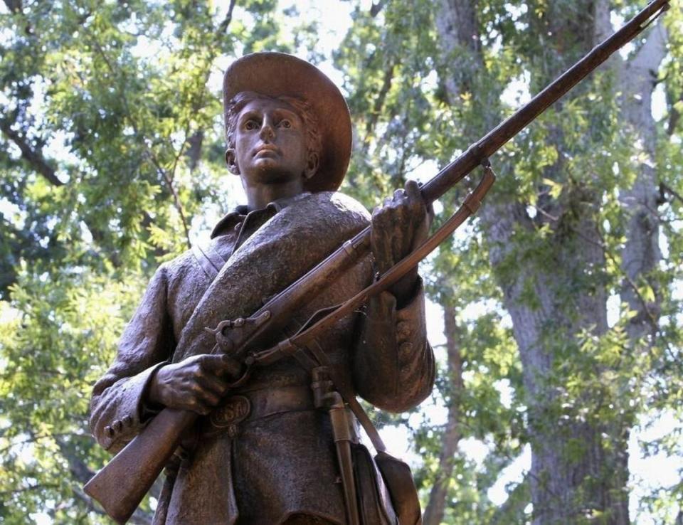 Silent Sam, a statue of a Confederate soldier on UNC-Chapel Hill campus.