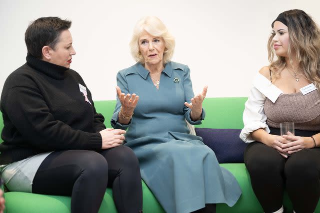 <p>Paul Grover/Shutterstock</p> Queen Camilla at Maggie's Centre at the Royal Free Hospital, London on Jan. 31