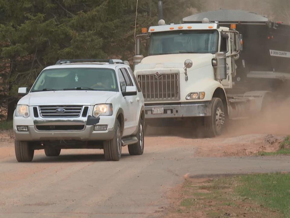 Residents of Highfield Heights say the new subdivision, Hidden Valley, will create dangerous traffic jams. (Laura Meader/CBC - image credit)