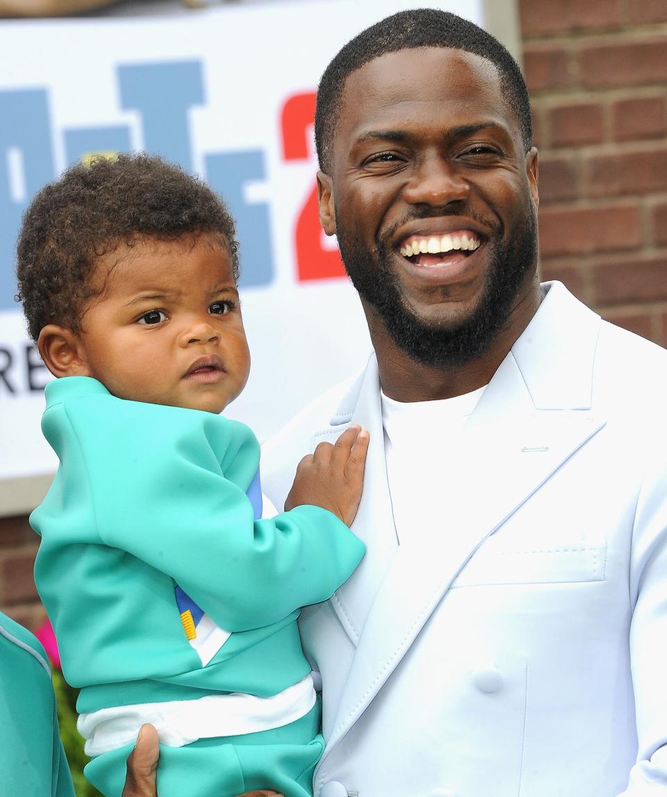 Kevin Hart and son Kenzo Hart arrive for the Premiere of Universal Pictures' "The Secret Life Of Pets 2" held at Regency Village Theatre on June 2, 2019 in Westwood, California