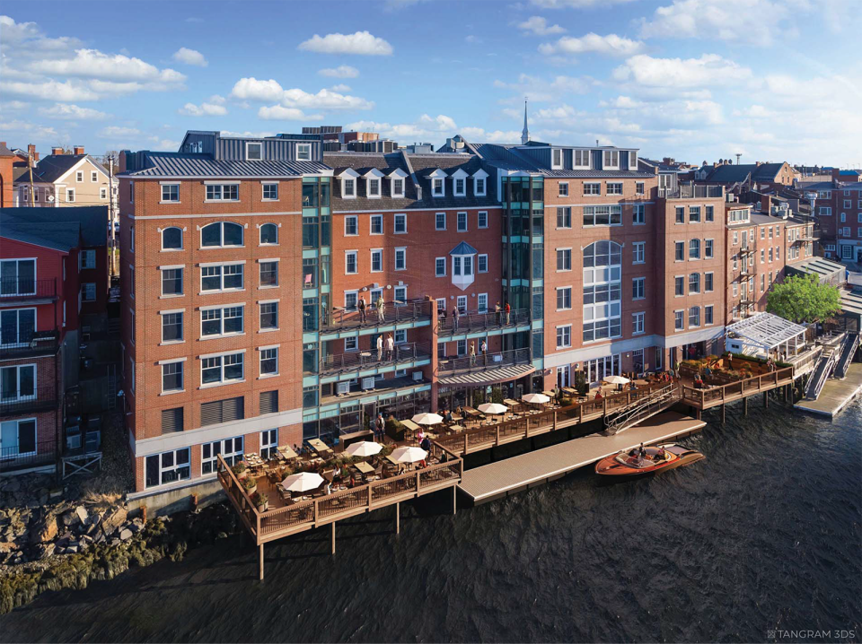 Martingale Wharf restaurant of Portsmouth is proposing an expansion of its outdoor deck at 99 Bow St.