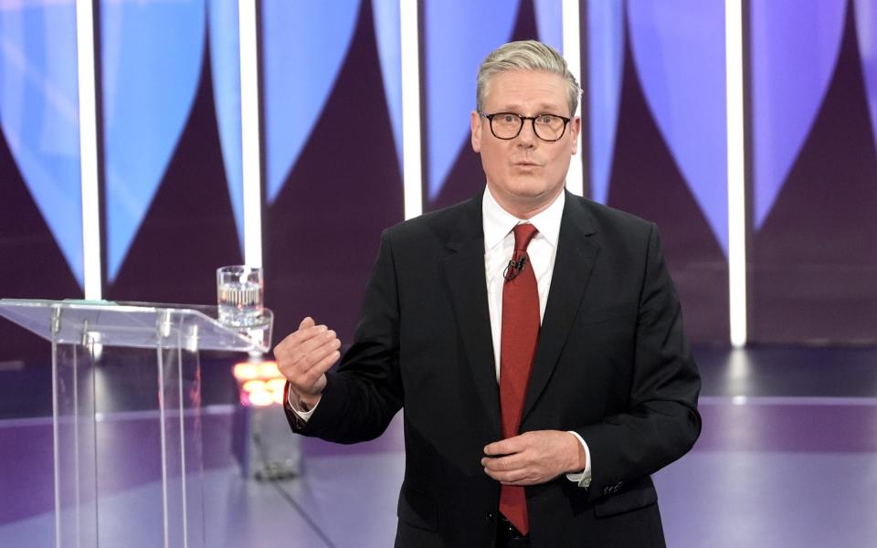 Sir Keir Starmer speaking during a BBC Question Time Leaders' Special in York