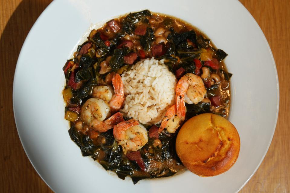 Soul Secrets offers a variety of traditional Southern dishes, such as the seafood and shrimp jambalaya.