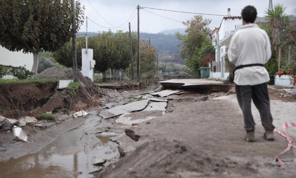 <span>Photograph: Giorgos Vitsaras/EPA</span>