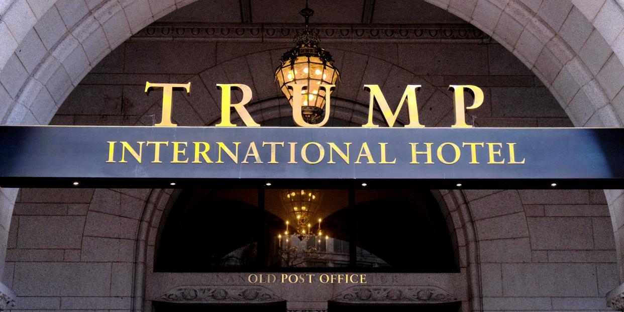 The north entrance of Trump International Hotel