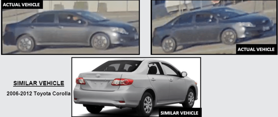 Surveillance images of "vehicle of interest" in fatal shooting of L.A. County Deputy Sheriff