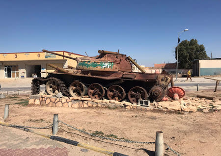 A military vehicle stands in the city of Bani Walid, Libya October 29, 2017. REUTERS/Ulf Laessing