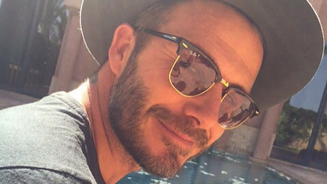 <strong>David Beckham</strong> has been on Instagram for one week and already has nearly six million followers. What took him so long to start posting? Who knows, but he’s here now and that’s what matters. Here are 11 things we learned about David Beckham via Insta so far: <strong> 1. He’s hot. </strong> We knew this, but his first Insta was a shirtless selfie, so it’s worth reiterating. <strong> 2. He knows how to use the past participle. </strong> Any guy who has good grammar = even hotter in our book. What we wouldn’t give to watch him diagram a sentence. Mmmm. <strong> 3. He loves a custom hashtag. </strong> #DB40 = David Beckham’s 40th Birthday, FYI. <strong> NEWS: The Spice Girls reunited for David Beckham’s 40th b’day!</strong> <strong> 4. He is a “Posh Spice doesn’t smile” truther. </strong> Just kidding. He probably has seen her smile before. Hopefully we’ll get that selfie soon. Meanwhile, No. 4, sub-point A: Becks and Victoria are very, very cute together. <strong> 5. He’ll give you squad envy. </strong> How do we get into this clique? <strong> 6. His dog is all of us:</strong> Also, we would follow @cocobeckham. Just putting that out there. <strong> 7. His #TBT game is strong. </strong> Sometimes we forget Beckham isn’t just an underwear model, and he actually used to be a professional soccer player. This was a nice reminder. We wouldn’t mind more underwear pictures on here though. <strong> NEWS: Brooklyn Beckham wonders if his dad is cooler than he is</strong> <strong> 8. His DILF game is on point. </strong> When he isn’t making our br/ovaries explode with adorable Instagrams like the one above, he’s being the dad we all hope to be and embarrassing his son for being less cool than he is. <strong> 9. And he’s not like a regular dad, he’s a cool dad. </strong> <strong> 10. He’s not above Instagramming “food porn.” </strong> Very 2013 of you, David Beckham. <strong> 11. And he’s not above Instagramming random crap that looks deep. </strong> So basically, he is exactly like the rest of us on Insta. Minus the super hot part. Speaking of, check out David Beckham’s hottest H&M underwear campaign yet: