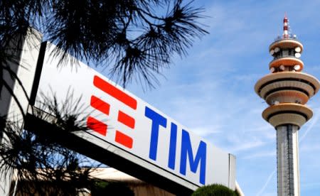 Telecom Italia new logo is seen at the headquarter in Rozzano neighbourhood of Milan, Italy, May 25, 2016.    REUTERS/Stefano Rellandini