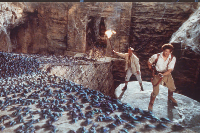 Rachel Weisz, John Hannah, and Brendan Fraser in The Mummy (1999)