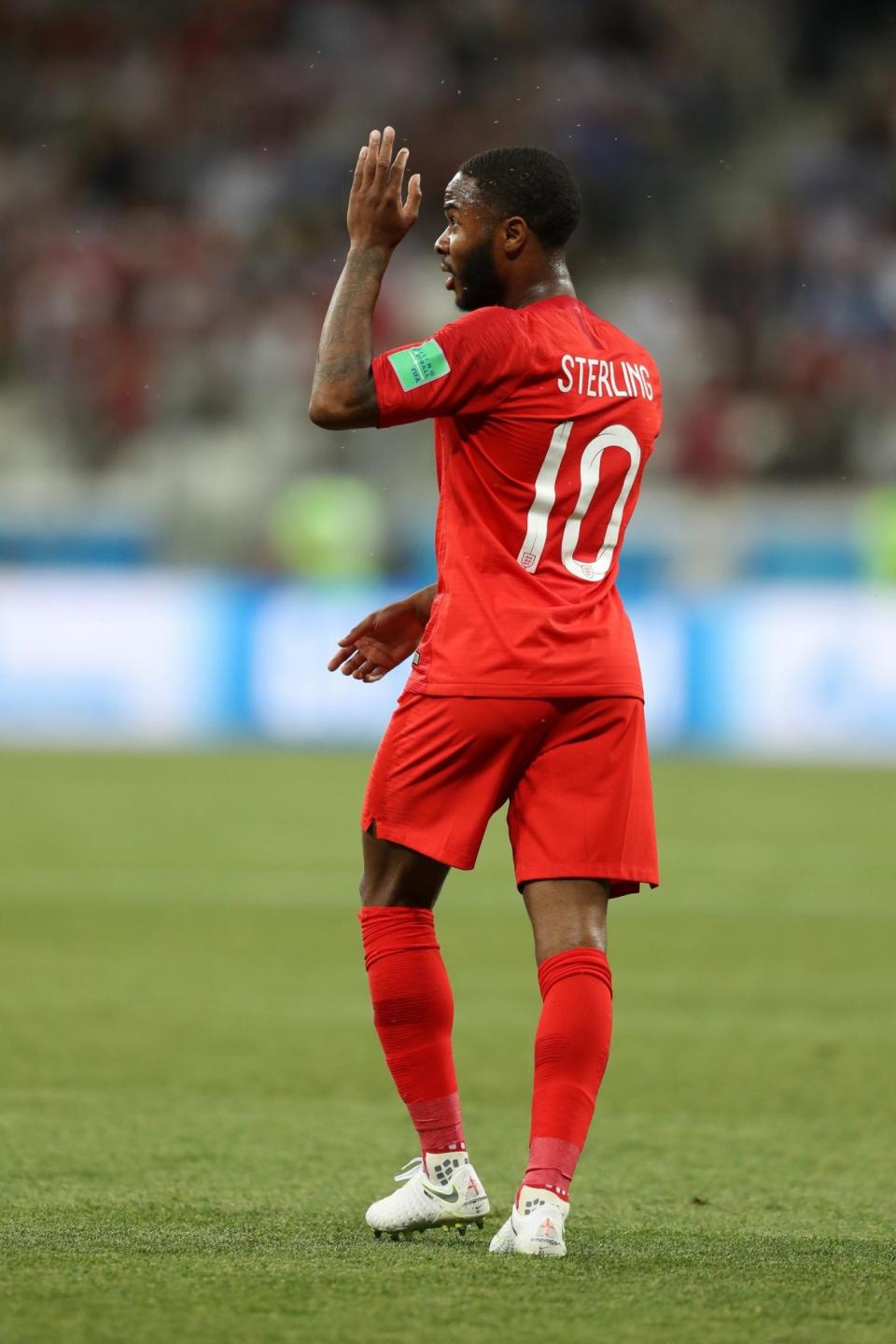 Raheem Sterling of England swats away flies (Getty Images)