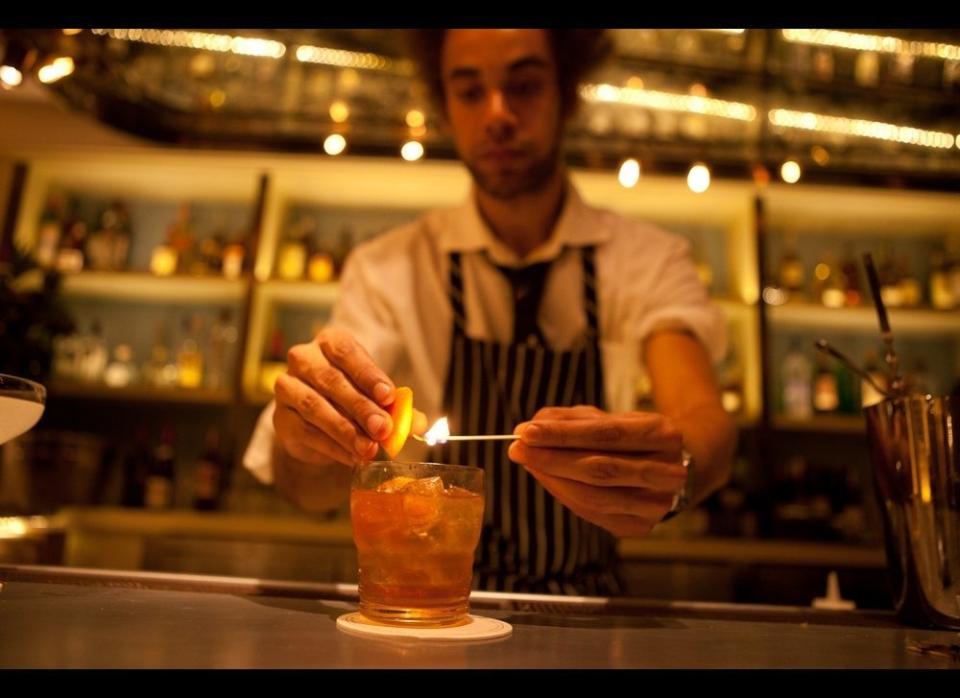 <a href="http://www.thenationalnyc.com/" target="_hplink">The National</a>    <strong> “Winter Break”</strong> cocktail made with Bourbon, Pimm’s, Wood Cider and Winter Spices ($12).       <em>557 Lexington Avenue; (212) 715-2400 </em>