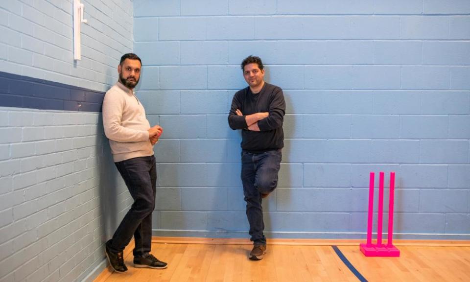 Talat Sajawal and Haqueq ‘Aki’ Siddique at the Parkside Sports Centre in Bradford