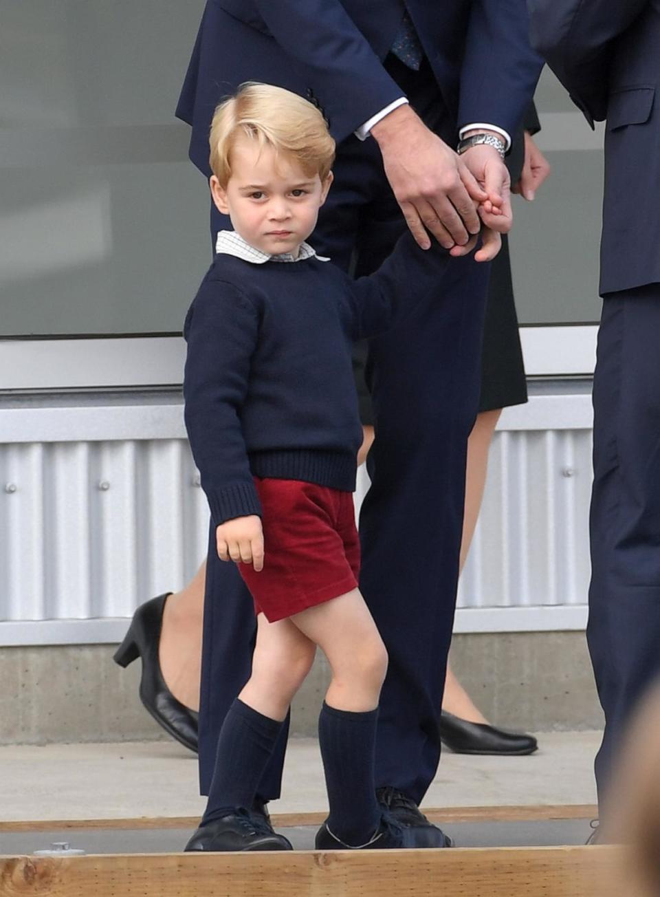 PHOTO: Prince George departs Victoria after the Royal Tour of Canada at Victoria Inner Harbour, Oct. 1, 2016, in Victoria, Canada.  (Karwai Tang/WireImage/Getty Images)