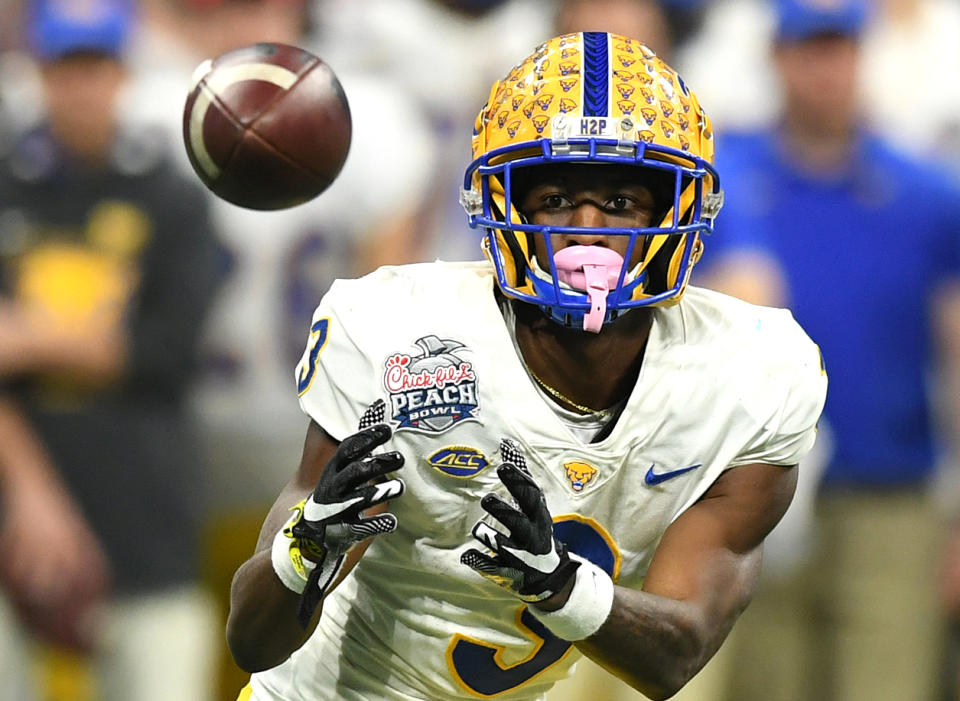 Jordan Addison, the top receiver in college football last season, entered the transfer portal on May 3, meaning Pitt will not have its best receiver next season.  (Adam Hagy/Getty Images)